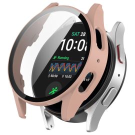 PC FULL COVER Plastový kryt se sklem pro Samsung Galaxy Watch 7 44mm růžový