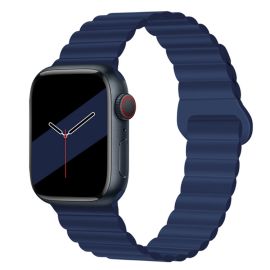REVERSE Silikonový řemínek Apple Watch Ultra 1 / 2 / 3 (49mm) / 9 / 8 / 7 (45mm) / 6 / SE / 5 / 4 (44mm) / 3 / 2 / 1 (42mm) modrý