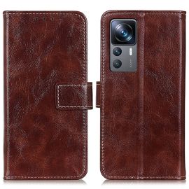RETRO Peněženkový obal Xiaomi 12T / 12T Pro hnědý