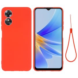 RUBBER Ochranný kryt pro Oppo A17 červený