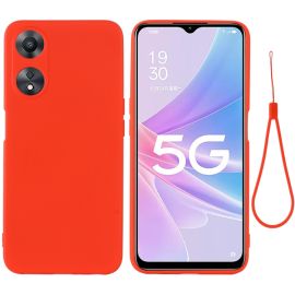 RUBBER Ochranný kryt pro Oppo A78 5G červený