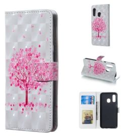 ART Peňaženkový kryt Samsung Galaxy A40 PINK TREE