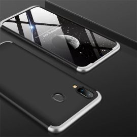 360° Ochranný obal Samsung Galaxy M20 černý (stříbrný)