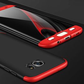 360° Ochranný kryt Samsung Galaxy S7 Edge černý (červený)