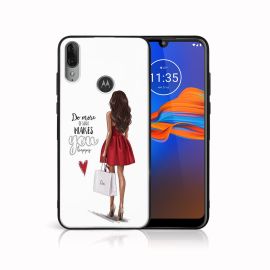 MY ART Silikonový obal Motorola Moto E6 Plus RED DRESS (137)