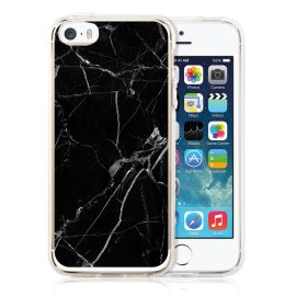 MY ART kryt Apple iPhone 5 / 5S / SE BLACK MARBLE (142)
