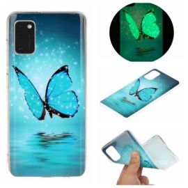 ART TPU svítící kryt Samsung Galaxy A41 BUTTERFLY