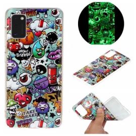 ART TPU svítící kryt Samsung Galaxy A41 RUBBISH
