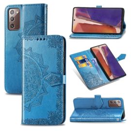 ART Peňaženkový kryt Samsung Galaxy Note 20 ORNAMENT modrý