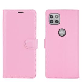 LITCHI Peňaženkový kryt Motorola Moto G 5G růžový