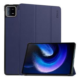 ENKAY LEATHER Zaklápěcí obal pro Xiaomi Pad 6 / Pad 6 Pro tmavomodrý