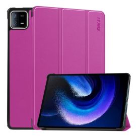 ENKAY LEATHER Zaklápěcí obal pro Xiaomi Pad 6 / Pad 6 Pro fialový
