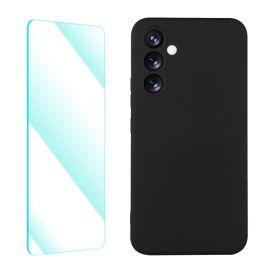 ENKAY SET Silikonový obal a 2D sklo Samsung Galaxy A54 5G černý