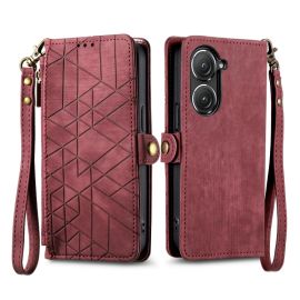 GEOM Peněženkové pouzdro pro Asus Zenfone 10 červené