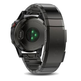 ARMOUR QUICK RELEASE Kovový řemínek pro Garmin Fenix E 47mm černý