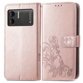ART FLOWER S Peněženkový kryt Doogee X98 / X98 Pro světle růžový