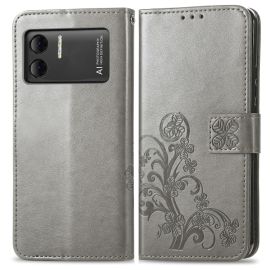 ART FLOWER S Peněženkový kryt Doogee X98 / X98 Pro šedý