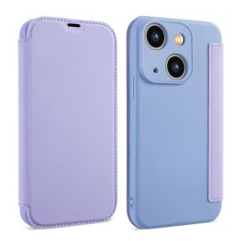 SOFTY Zaklápěcí obal pro Apple iPhone 15 Plus fialový