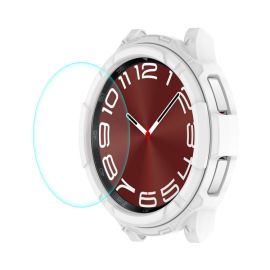 ENKAY TPU FULL BODY Kryt se sklem Samsung Galaxy Watch 6 Classic 43mm bílý