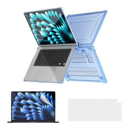 ENKAY RUGGED Ochranný set pro Apple MacBook Air 15" M2 / M3 (A2941 / A3114) světle modrý