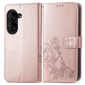 ART FLOWER S Peněženkový kryt Asus Zenfone 10 světle růžový