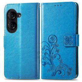 ART FLOWER S Peněženkový kryt Asus Zenfone 10 modrý