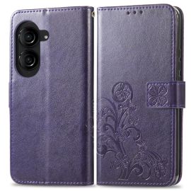 ART FLOWER S Peněženkový kryt Asus Zenfone 10 fialový