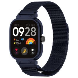 SET MILANESE Kovový obal na hodinky + řemínek Redmi Watch 4 modrý
