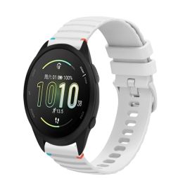 WAVY Silikonový řemínek pro Garmin Forerunner 165 Music bílý
