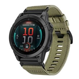 CANVAS Vyměnitelný řemínek pro Garmin Fenix E 47mm OLIVE GREEN