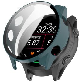 PC FULL COVER Plastový kryt se sklem pro Garmin Forerunner 970 tmavě zelený