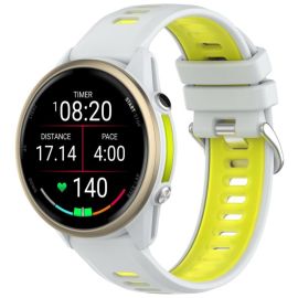 SPORTY Vyměnitelný silikonový řemínek Garmin Forerunner 970 bílo-zelený