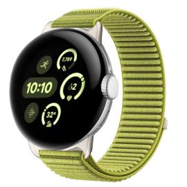 NYLON Vyměnitelný řemínek pro Google Pixel Watch / Pixel Watch 2 / Pixel Watch 3 41mm / Pixel Watch 4 41mm světle zelený