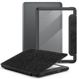 CRYSTAL Zaklápěcí pouzdro Amazon Kindle Paperwhite 2024 / Kindle Colorsoft Signature Edition černé třpytivé