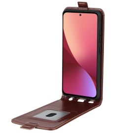 Vyklápěcí pouzdro Xiaomi 12 Pro hnědé