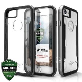 Zizo SHOCK Kryt + 9H temperované sklo Apple iPhone 7/8 šedý