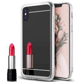 Zrcadlový silikonový kryt Apple iPhone XS Max černý
