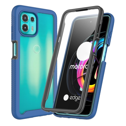 DUAL Oboustranný kryt s fólií Motorola Edge 20 Lite tmavomodrý