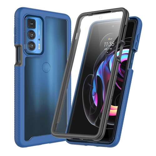 DUAL Oboustranný kryt s fólií Motorola Edge 20 Pro tmavomodrý