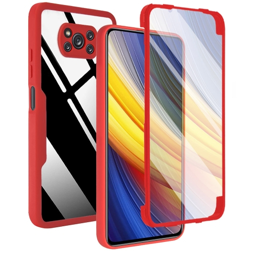 Levně DUAL Oboustranný kryt s fólií Xiaomi Poco X3 NFC/X3 Pro červený