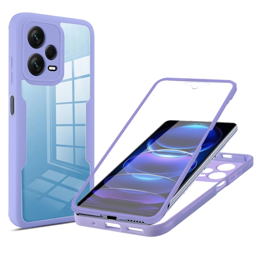 Levně DUAL Oboustranný kryt s fólií Xiaomi Redmi Note 12 Pro 5G / Poco X5 Pro 5G fialový