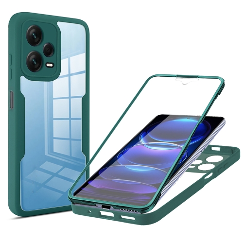 Levně DUAL Oboustranný kryt s fólií Xiaomi Redmi Note 12 Pro 5G / Poco X5 Pro 5G zelený