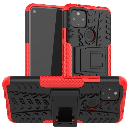 Levně STAND Extra odolný obal Google Pixel 4a 5G červený
