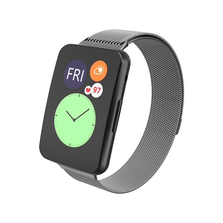 MILANESE Kovový řemínek Huawei Watch Fit šedý