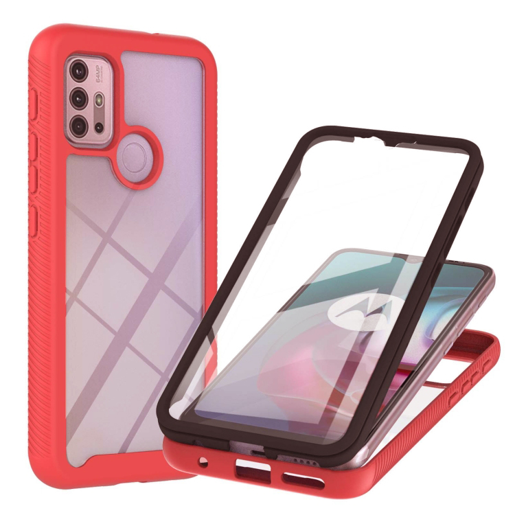 Levně DUAL Oboustranný kryt s fólií Motorola Moto G10/G20/G30 červený