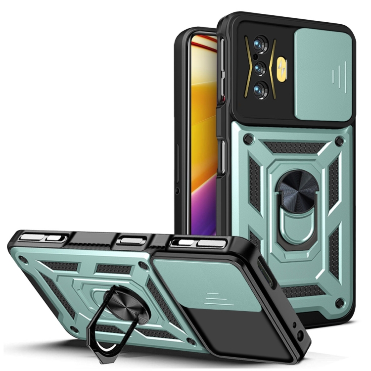 RING Obal s držákem pro Xiaomi Poco F4 GT zelený