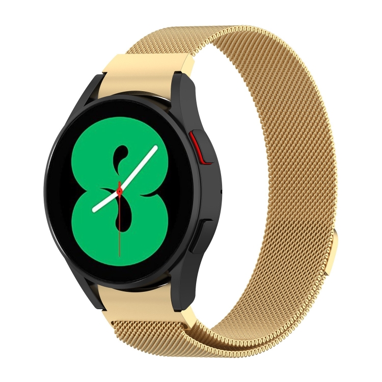 Levně MILANESE Kovový řemínek Samsung Galaxy Watch 6 Classic (47mm/43mm) a Watch 6 (44mm/40mm) zlatý