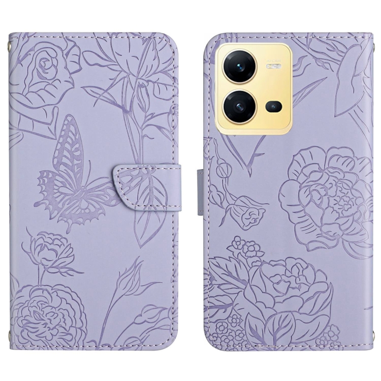 Levně ART BLOSSOM Peněženkový kryt Vivo X80 Lite 5G fialový