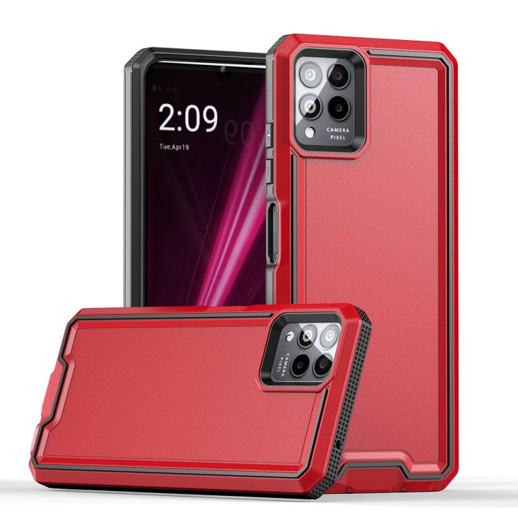 Levně DOUBLE COLOR Ochranný kryt pre T Phone Pro / T Phone Pro 2023 červený
