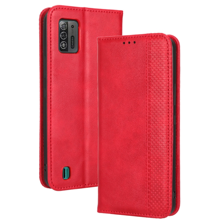 Levně BUSINESS Peněženkový kryt pro ZTE Blade A52 Lite červený